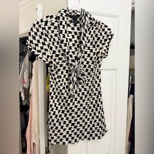 White House Black Market Houndstooth Blouse
